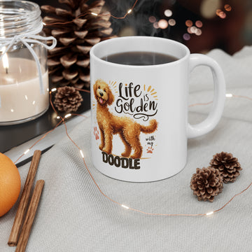 Life is Golden - Ceramic Coffee Cup, 11oz